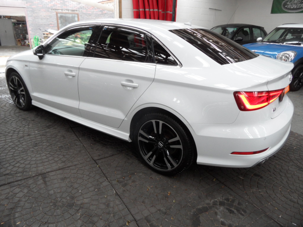 AUDI A3 2.0 TDI S LINE EDITION 4 DR SALOON FSH WHITE WITH DIAMOND CUT 2 ...