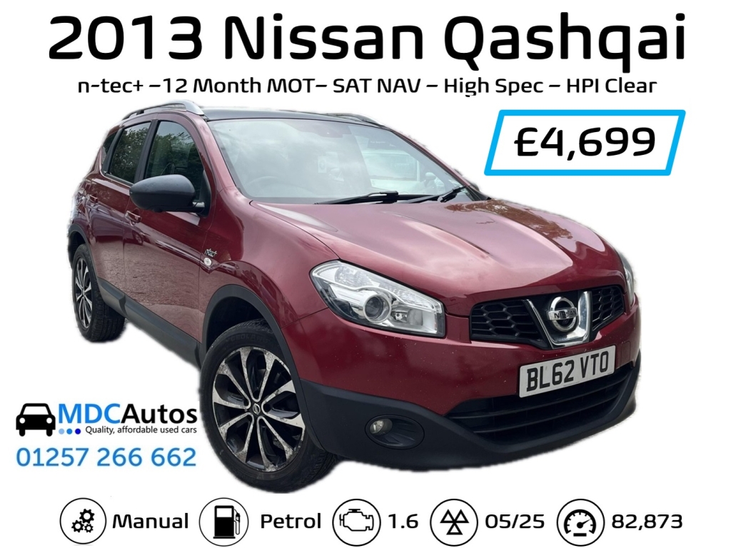 NISSAN QASHQAI 1.6 N TEC PLUS 5DR Manual For Sale in Chorley MDC Autos