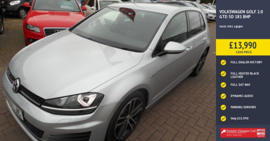 2013 VOLKSWAGEN GOLF 2.0 GTD 5d 181 BHP HUGE SPEC L@@K | 94,000 