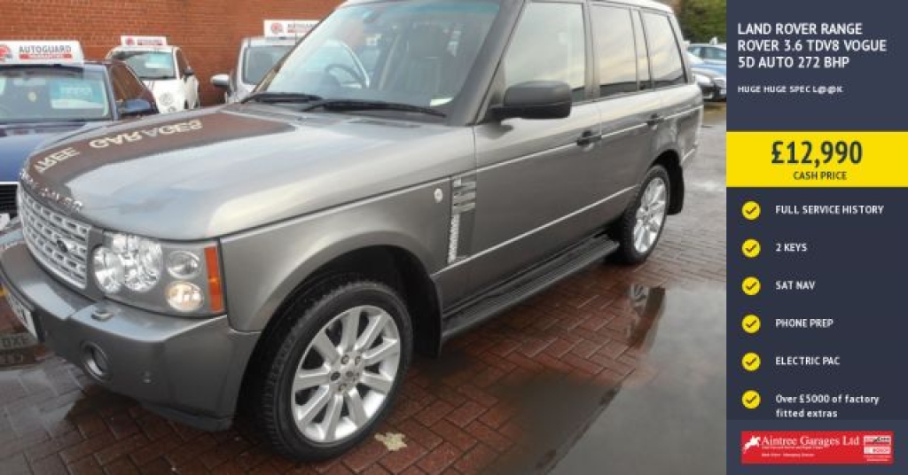 2007 LAND ROVER RANGE ROVER 3.6 TDV8 VOGUE 5d AUTO 272 BHP HUGE HUGE SPEC L@@K | 79,000 