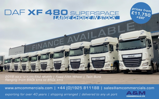 DAF XF 480 Superspace Tractor Units for Sale – UK & Worldwide Delivery